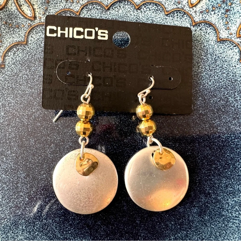 Chico’s Drop Circle Dangling Earrings